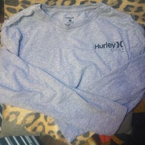 Hurley Unisex Small Heather Gray Long Sleeve Tee